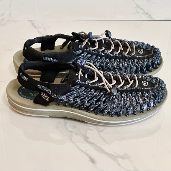 Keen Shoes Keen Uneek Mens Paracord Sandal Blue Black Olive 2